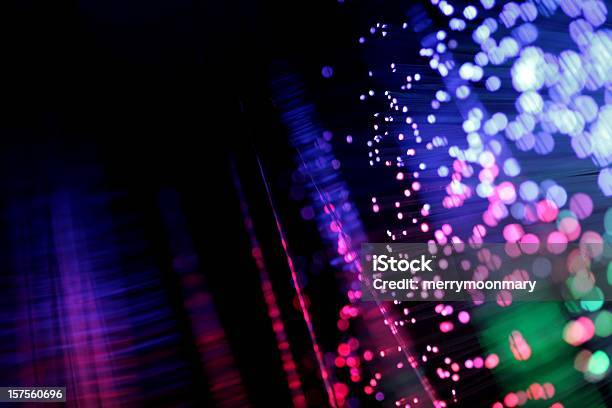 Colorful Lights In Dots On Black Background Stock Photo - Download Image Now - Multi Colored, Stage Light, Excitement