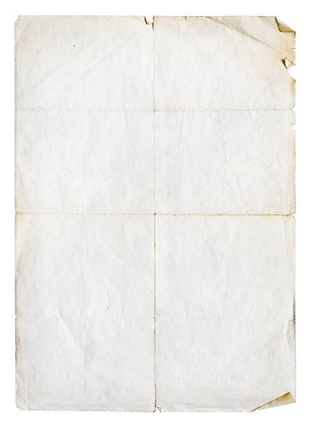 Old paper background Worn and torn unfolded paper isolated on white poster stock pictures, royalty-free photos & images