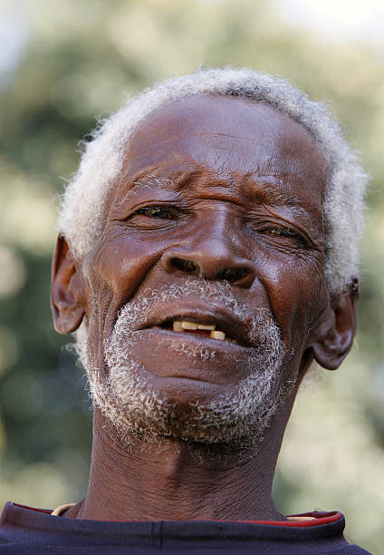 istock Happy old African man portrait 157560988
