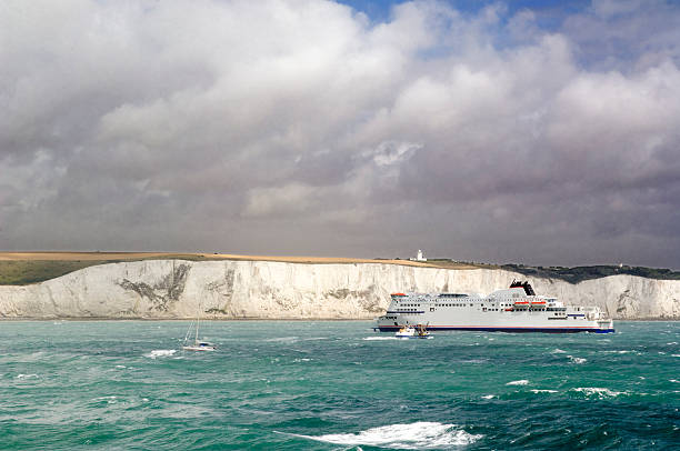 South Foreland Lighthouse above the White Cliffs of Dover UK