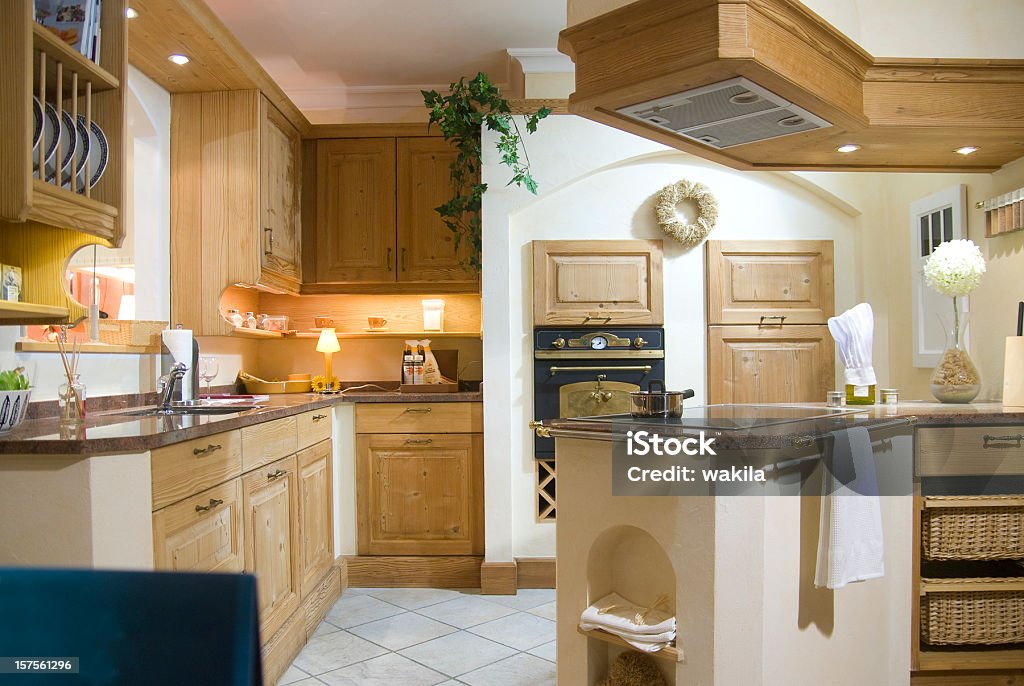 Moderne Cuisine champêtre - Photo de Intérieur de maison libre de droits