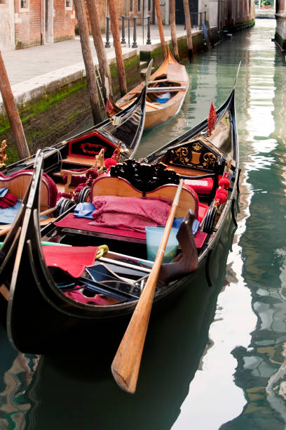 istock Gondolas in Canal Venice Italy 157561334