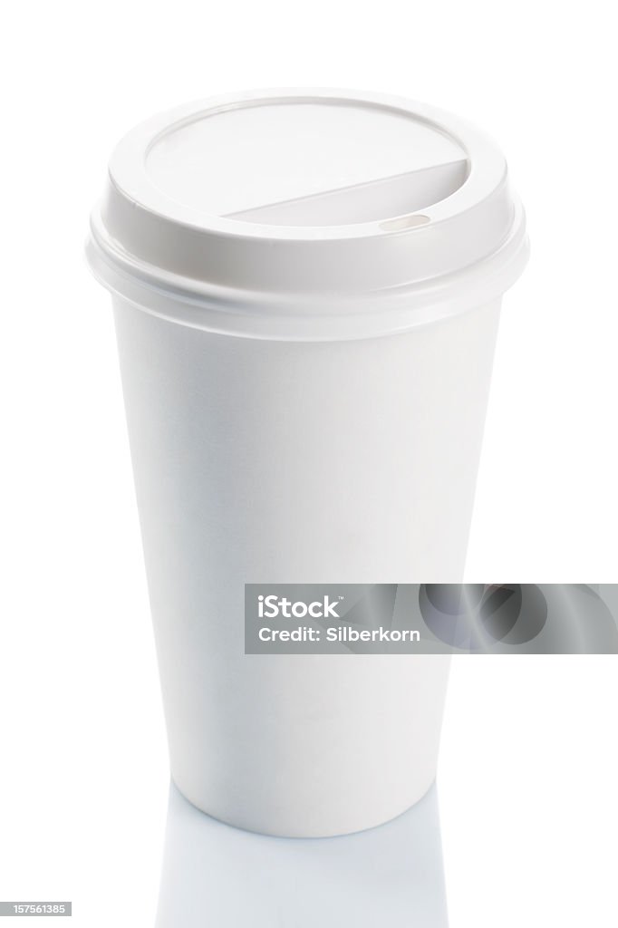 Desechables en blanco y taza de café - Foto de stock de Bebida libre de derechos