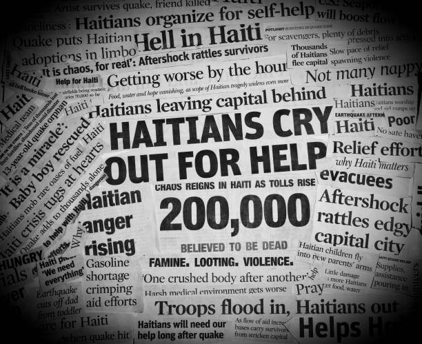 istock haitian earthquake headlines 157561483