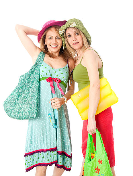 istock Two mature women going to the beach 157561676
