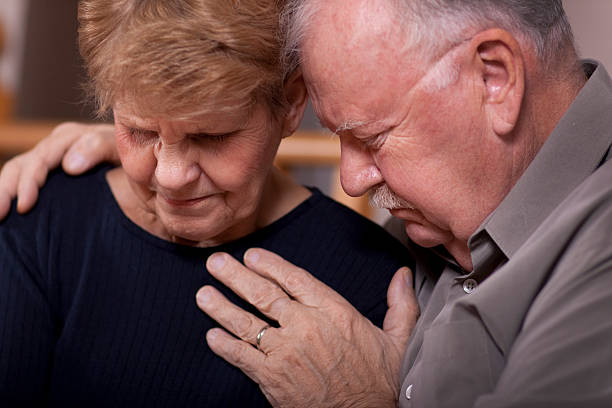 istock Senior couple in grief (DEPRESSION SERIES) 157561882