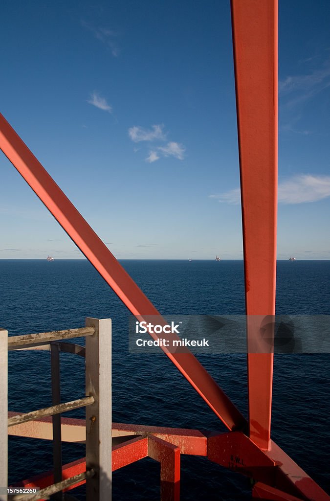 Vue depuis le sommet d'une Plateforme pétrolière offshore - Photo de Mer du Nord libre de droits