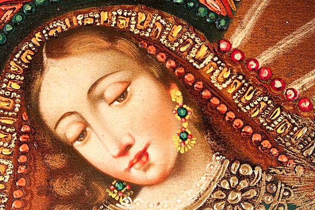 virgem maria - 17th century style imagens e fotografias de stock