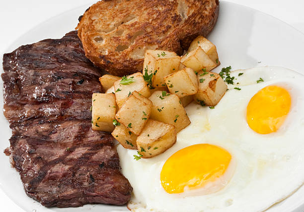 Steak and Eggs Steak and Eggs breakfast steak and eggs breakfast stock pictures, royalty-free photos & images