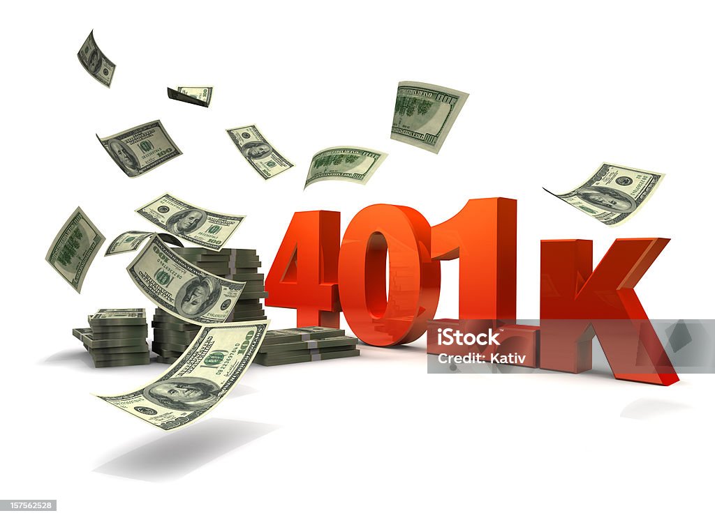 Denaro e 401 k - Foto stock royalty-free di 401k - Parola inglese