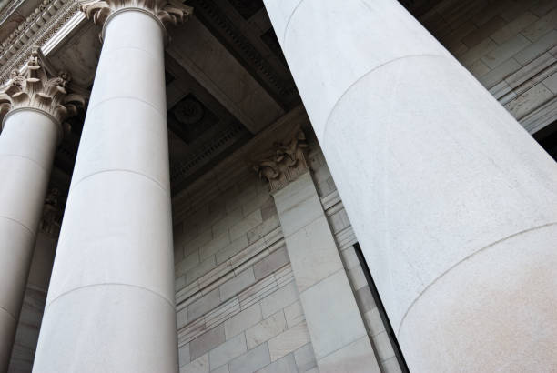 istock Close-up view of columns at government building 157562577