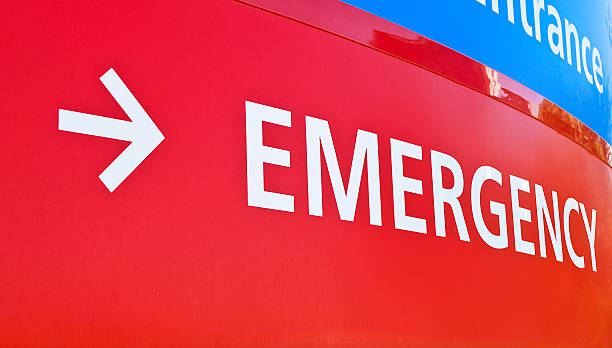 istock A red emergency room sign for a hospital 157562602