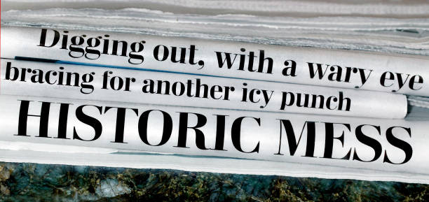 istock Winter Snow Blizzard Newspaper Headlines 157562778