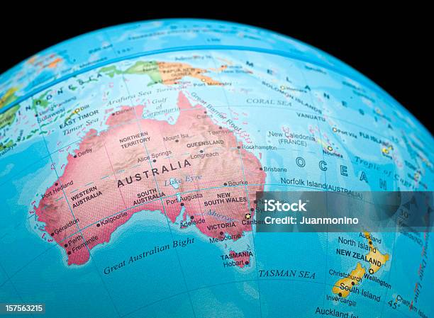 Australia And New Zealand Stock Photo - Download Image Now - Australia, Map, New Zealand