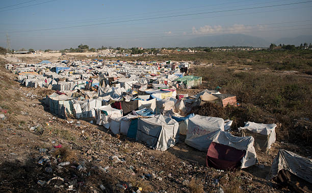 IDP Camp in Haiti  refugee camp stock pictures, royalty-free photos & images