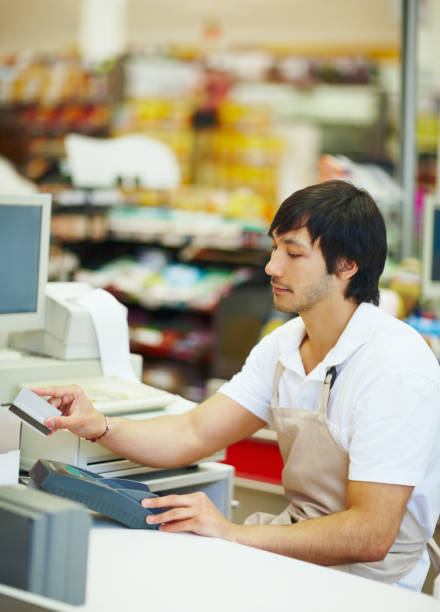 Point-of-sale system in use, streamlining customer transactions at the counter.