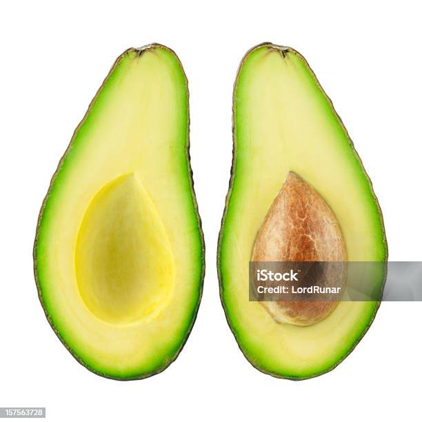 Avocado Halves Stock Photo - Download Image Now - Hass Avocado, Avocado, Seed