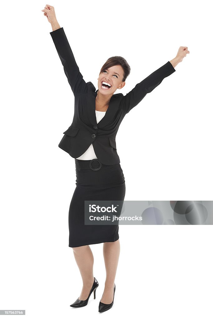 Elated Donna in carriera - Foto stock royalty-free di Donne