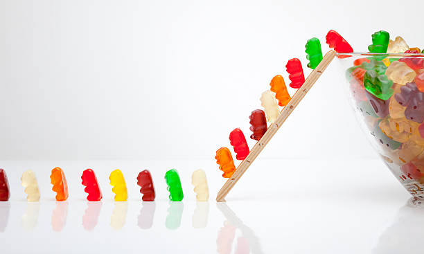 Escaping gumibears  gummi bears photos stock pictures, royalty-free photos & images