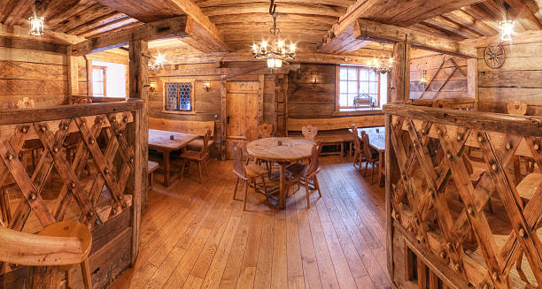 istock Cozy Restaurant in the Alps 157564203