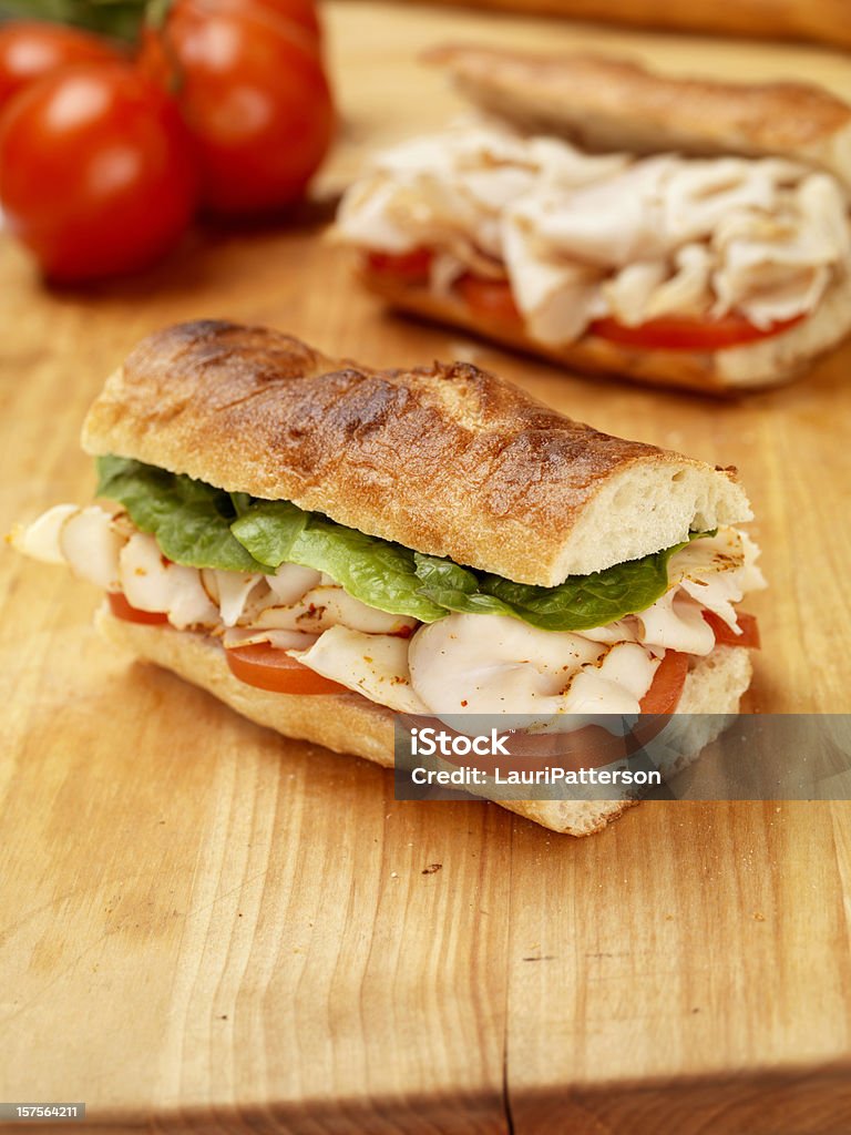 Turquia a sanduíche num Cacete - Royalty-free Sandes submarino Foto de stock