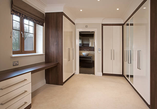 istock Walk-in wardrobe in a luxury home 157564280