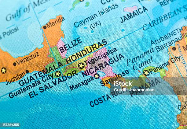 Central America Stock Photo - Download Image Now - Central America, Map, Nicaragua
