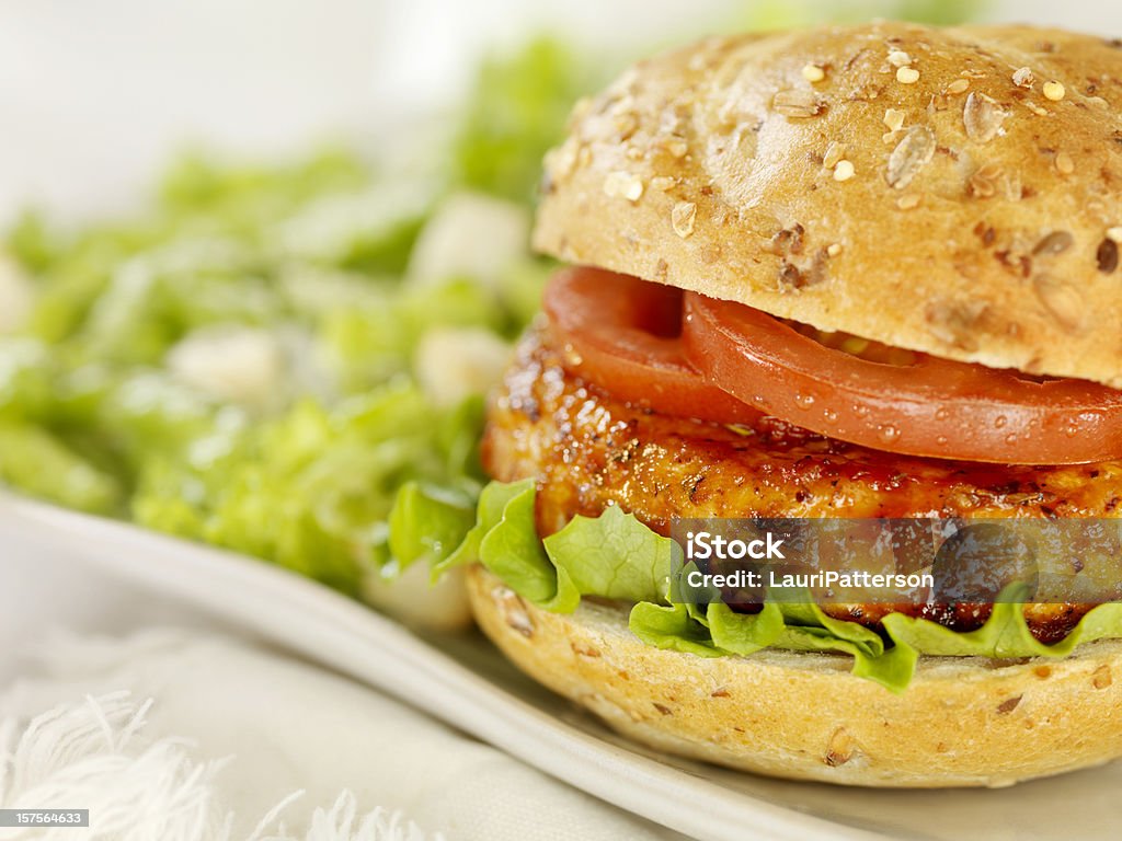 Hambúrguer de frango de churrasco - Foto de stock de Hamburguer de Peru royalty-free