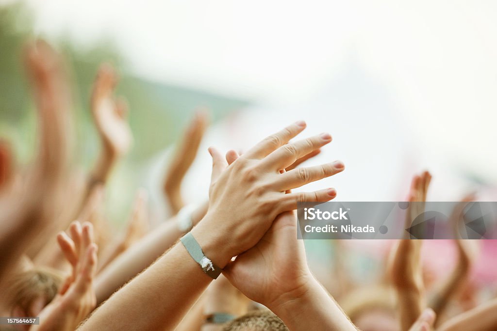 Ręce w górę, - Zbiór zdjęć royalty-free (Festiwal muzyczny)