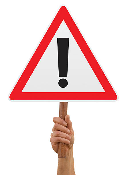 Warning Sign Warning Sign,with clipping path beckoning stock pictures, royalty-free photos & images
