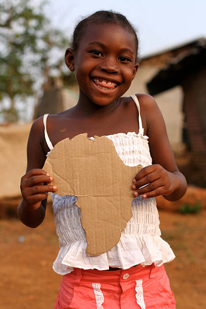 istock Girl With Africa Cut-Out 157564834