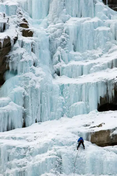 Photo of ice climbing