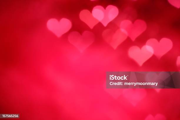 Glowing Pink Hearts Stock Photo - Download Image Now - Backgrounds, Valentine's Day - Holiday, Heart Shape