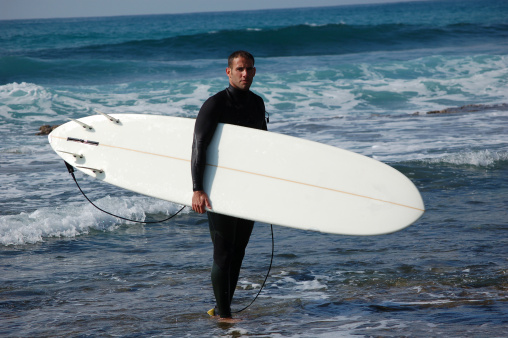Surfer with his Longboard