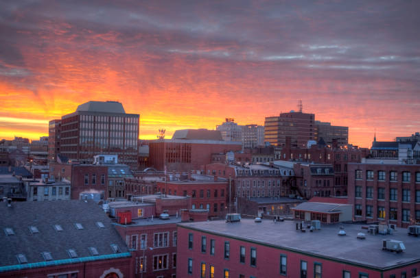 istock Brilliant sunset over Portland, Maine 157565413