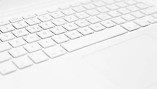 Photo of White laptop keyboard