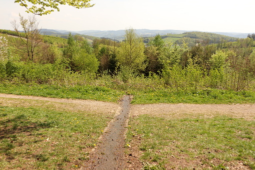 April 22, 2018, Neuenrade im Sauerland: Impressions of the beautiful natural landscape near Neuenrade in Sauerland