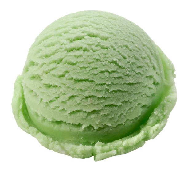 istock Pistachio ice cream ball(clipping path) 157565608