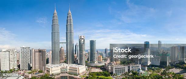 Kuala Lumpur Skyline Panorama Stock Photo - Download Image Now - Kuala Lumpur, Malaysia, Petronas Towers