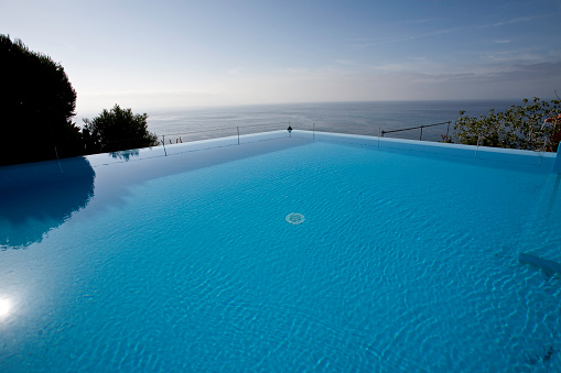 Inifinity pool, Hotel Estalagem da Ponta do Sol, Madeira, Europe.