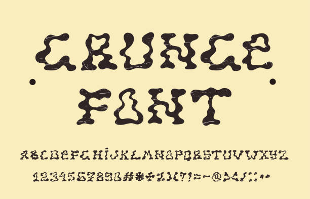 istock Grunge alphabet, numbers, and symbols. Set of funky letters. Vector. 1575668838