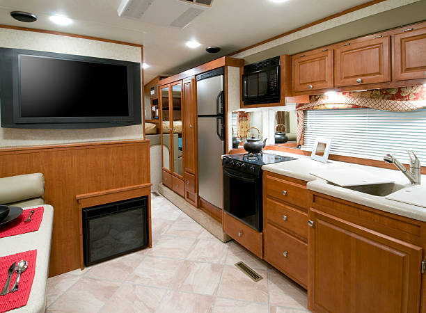 istock RV kitchen interior photo with cream floor 157567180