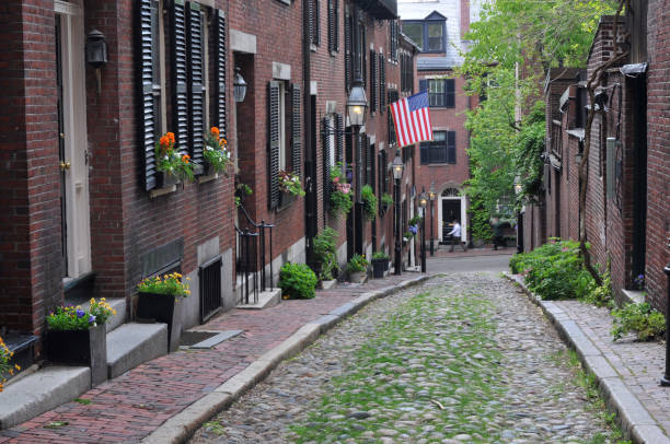 istock Acorn Street in Boston 157567340