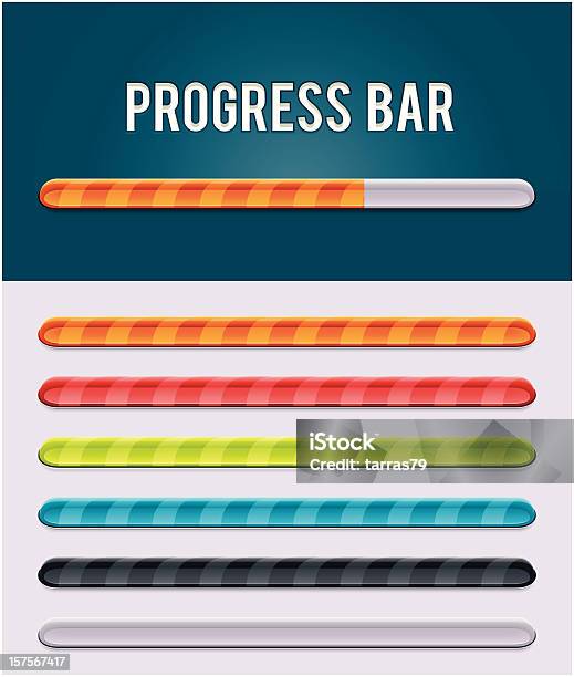 Progress Handle Gloving Progress Bar Stock Illustration - Download Image Now - Progress ...