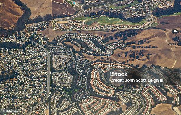 Anheim Hills Subdivision Stock Photo - Download Image Now - Satellite View, City, Aerial View