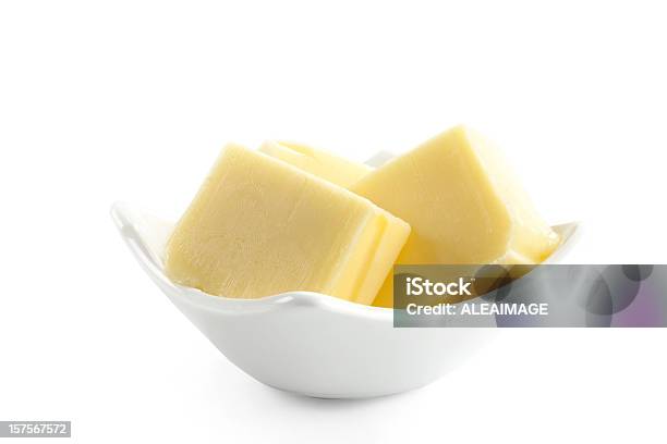 Manteiga - Fotografias de stock e mais imagens de Manteiga - Manteiga, Margarina, Fundo Branco