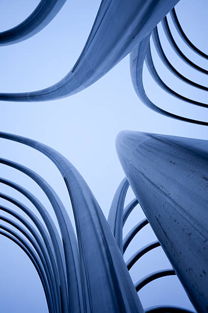 Modern road by night - abstraction