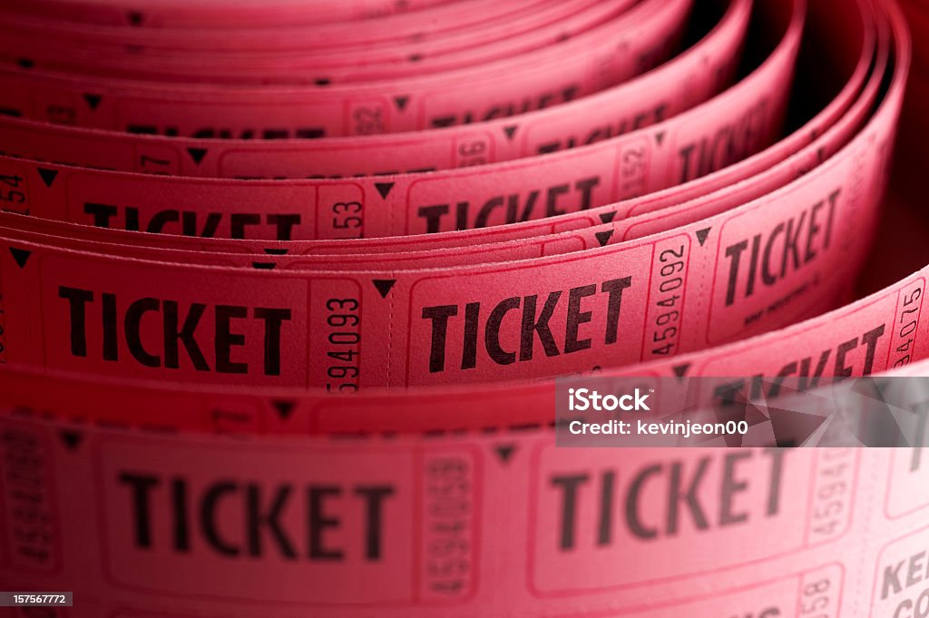 Rolo de ingressos detalhe - Foto de stock de Tíquete royalty-free