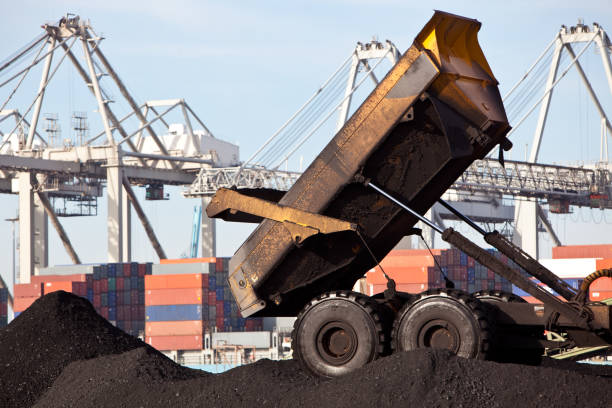 istock Coal truck with cargo containers 157567865