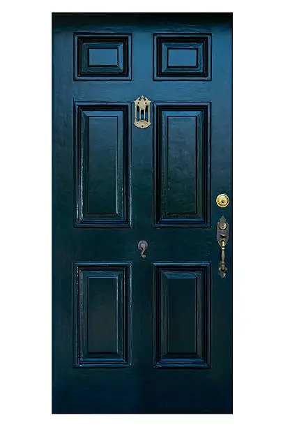 Photo of Old Front Door With Clipping Path